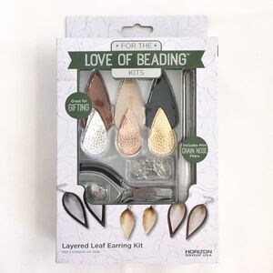 For The Love Of Beading Layered Leaf Earring Jewelry Kit Beginning Crafters NEW